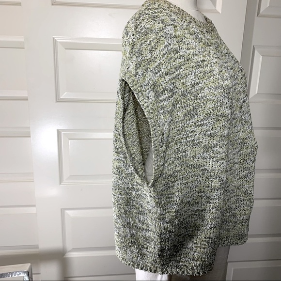 H & M knit stretchy comfy neutral tones oversized top short sleeves size medium - Picture 5 of 9